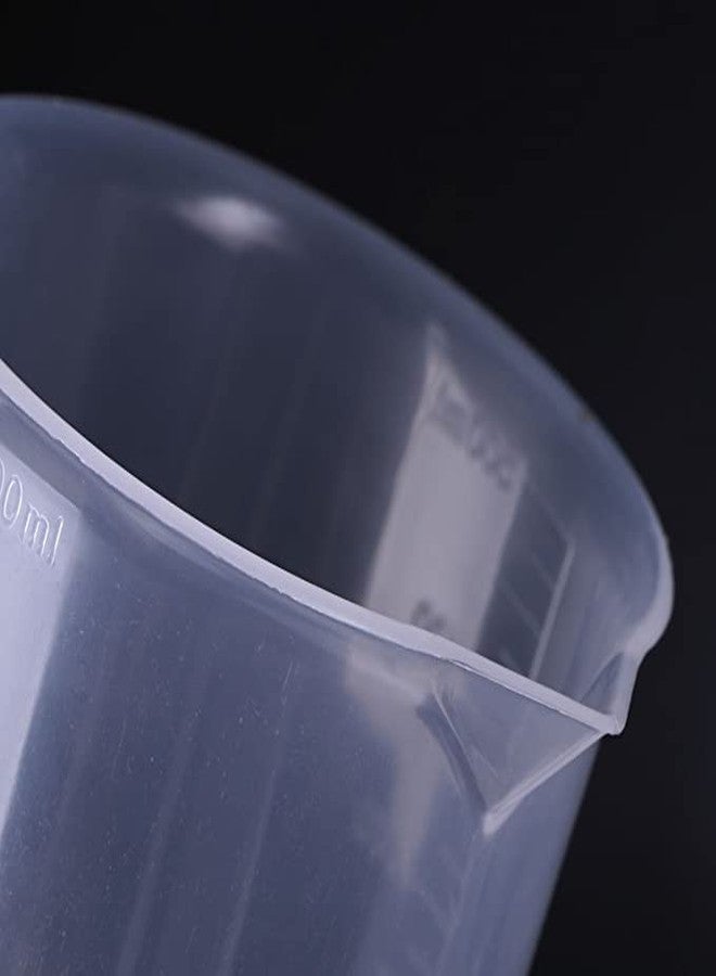 SPYLX Plastic Beakers Plastic Graduated Cups Clear Multipurpose Measuring Cups Epoxy Mixing Cups, Liquid Container Beakers (Set of 8 - (50 ML)) - Image 2